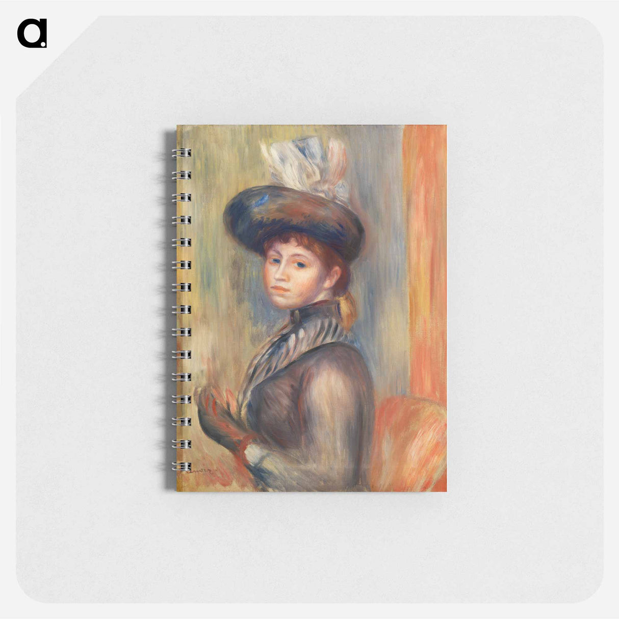 Girl in Gray-Blue - ピエール オーギュスト ルノワール Memo.