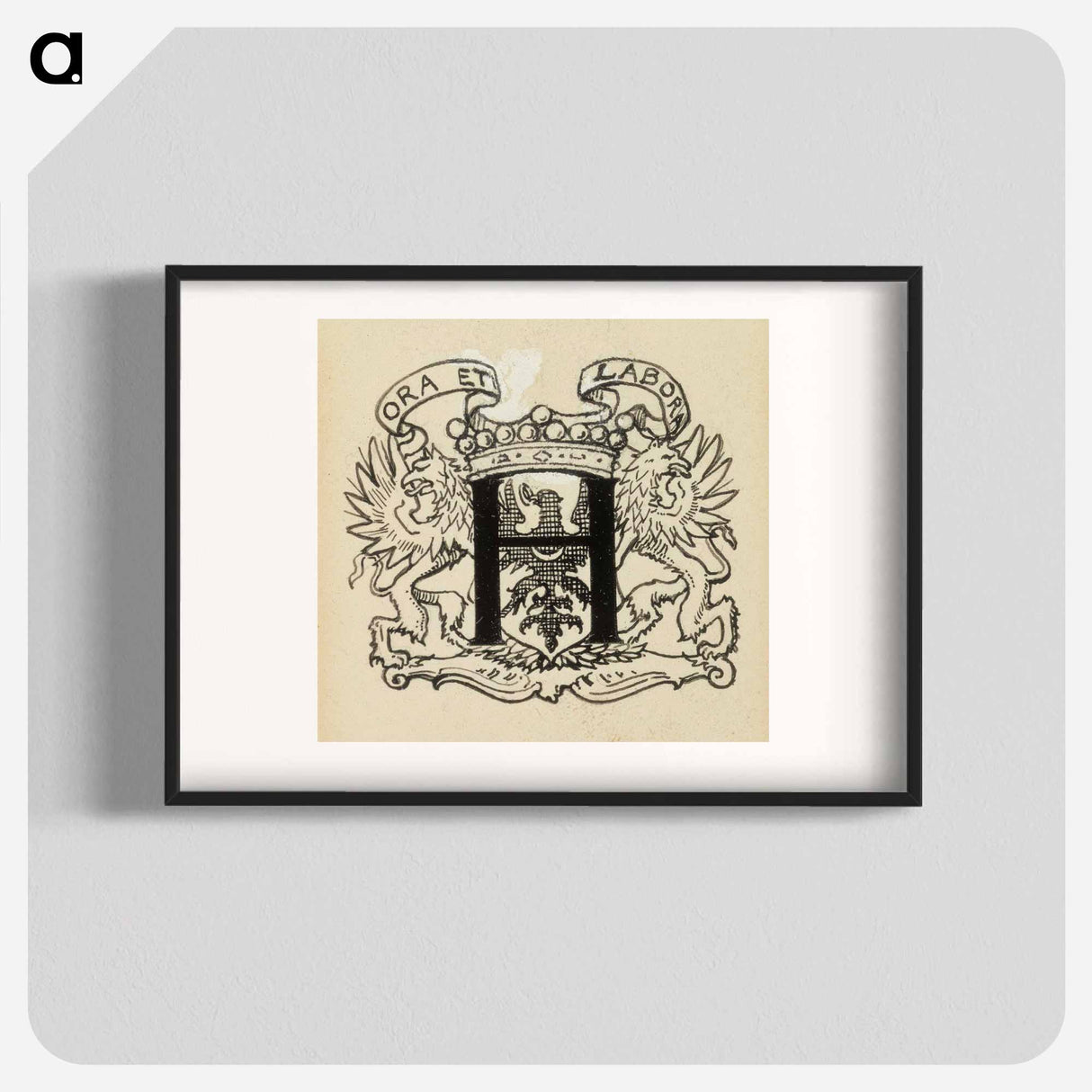 Matkamiehen näky -runon alkukirjain h - アルバート エーデルフェルト Poster.