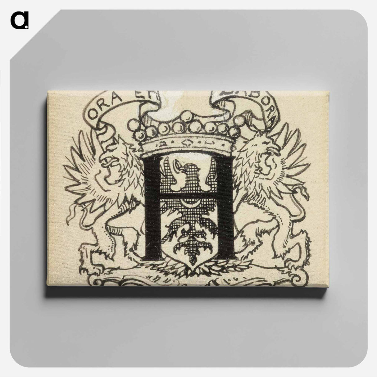 Matkamiehen näky -runon alkukirjain h - アルバート エーデルフェルト Canvas.