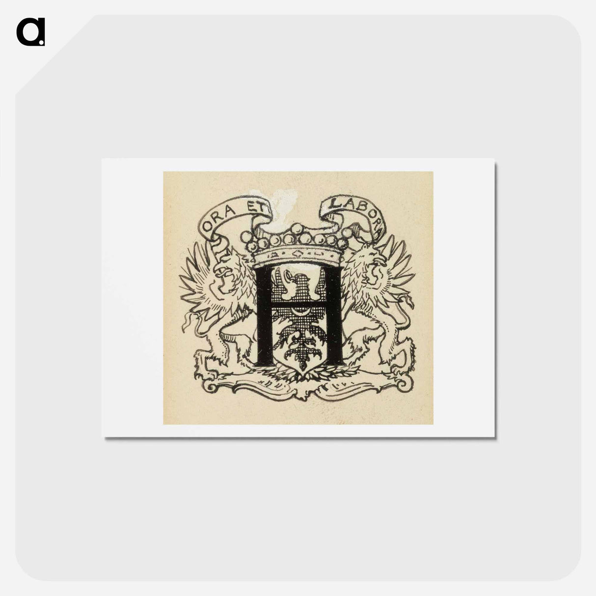 Matkamiehen näky -runon alkukirjain h - アルバート エーデルフェルト Postcard.