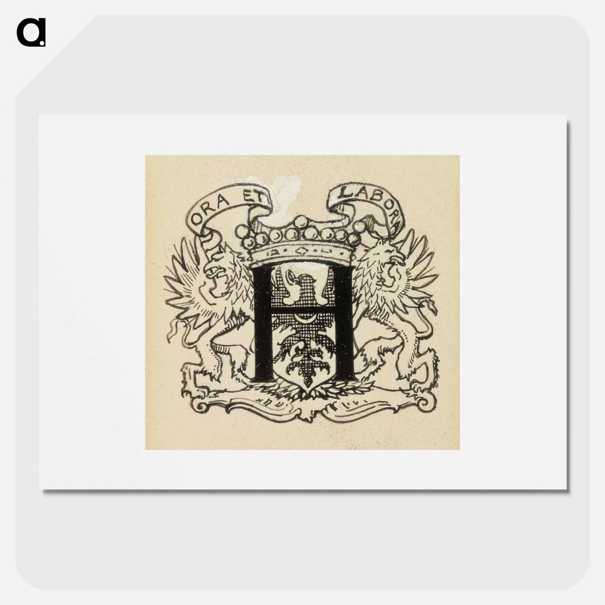 Matkamiehen näky -runon alkukirjain h - アルバート エーデルフェルト Poster.