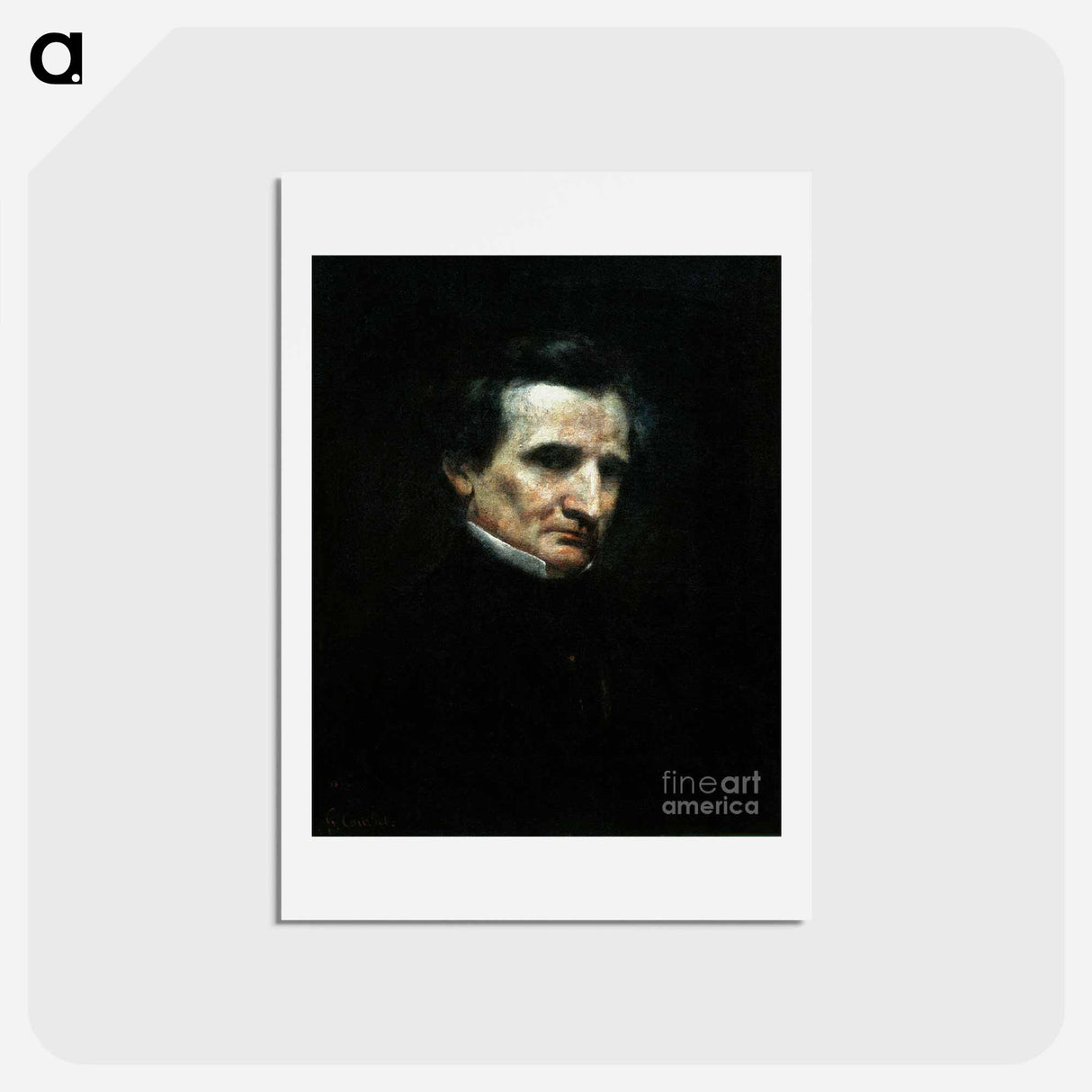 アートポストカード-Hector Berlioz - ギュスターヴ クールベ Postcard.