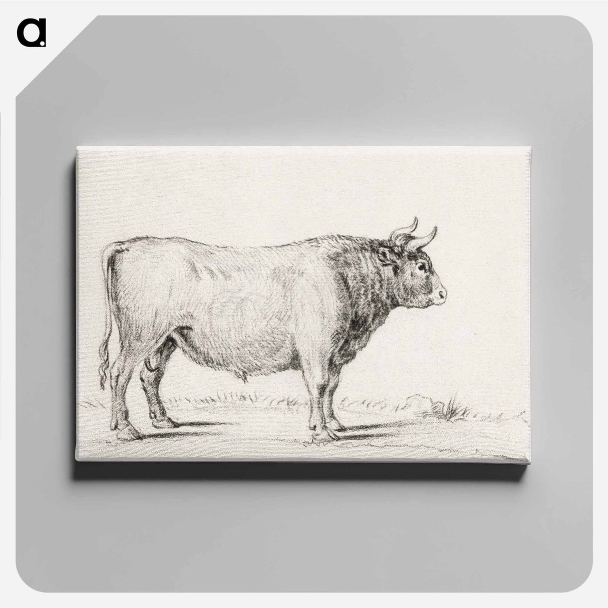アートパネル-Standing bull - ジャン ベルナール Canvas.