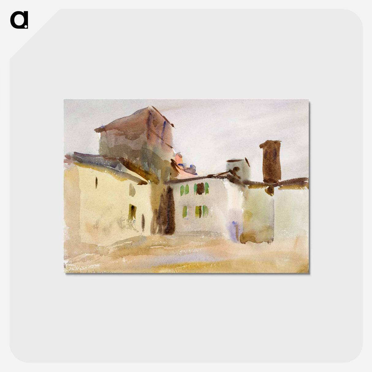 アートポストカード-Borgo San Lorenzo - ジョン シンガー サージェント Postcard.