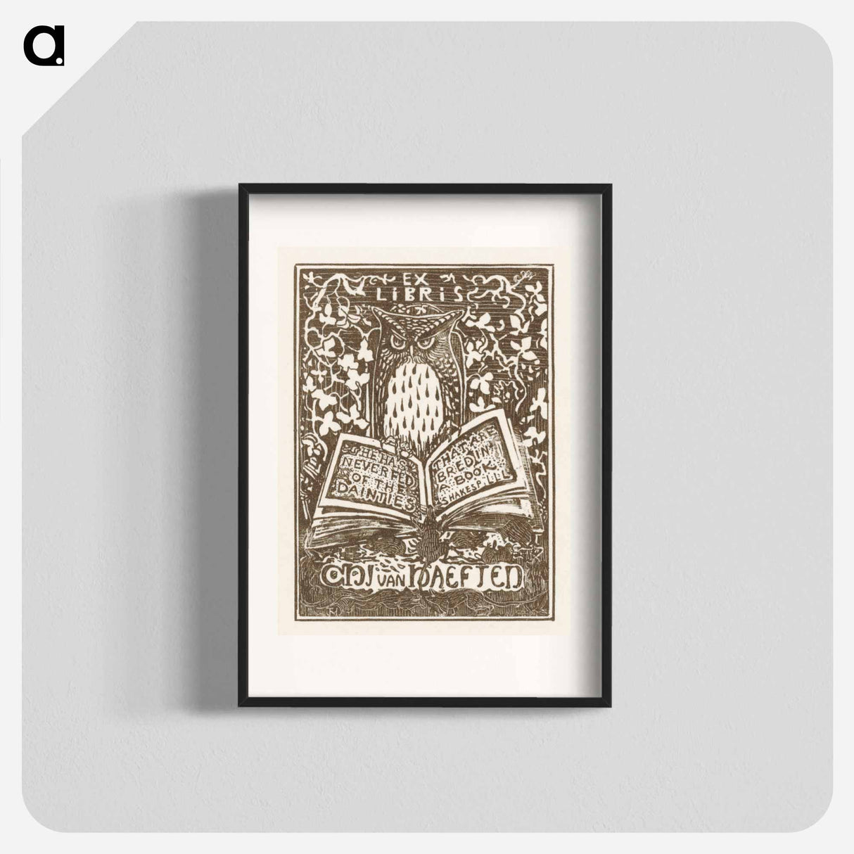 Ex libris van Jhr. CHJ van Haeften - Theo van Hoytema Poster.