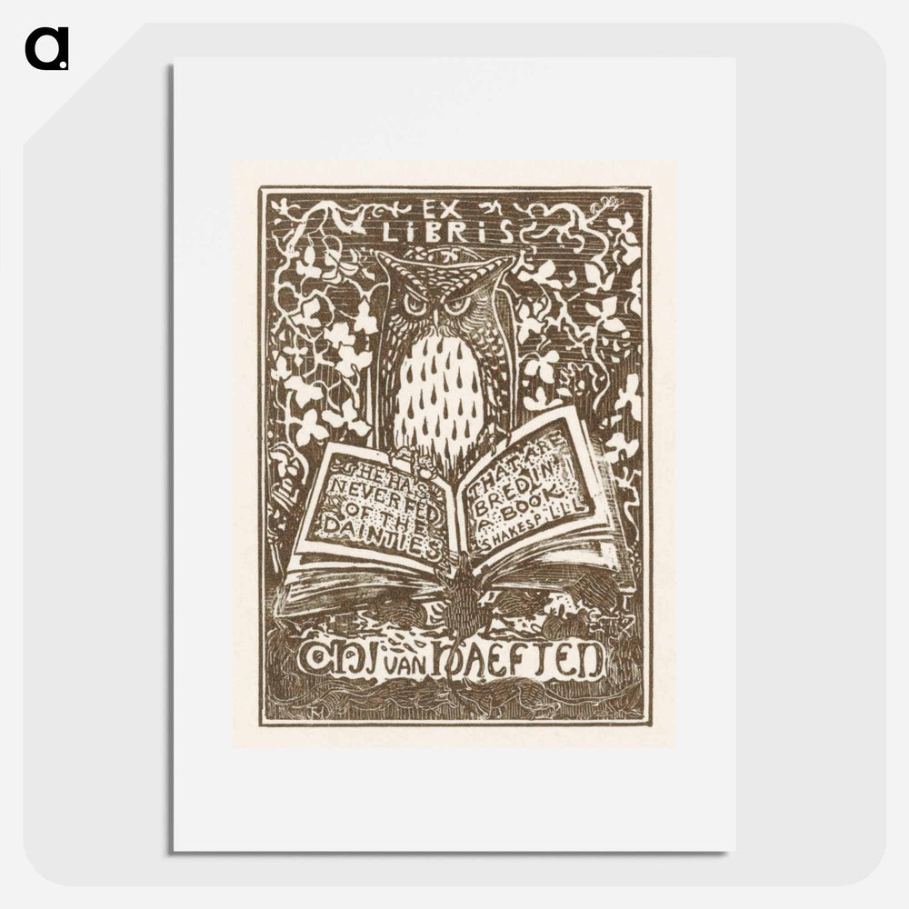 Ex libris van Jhr. CHJ van Haeften - Theo van Hoytema Poster.