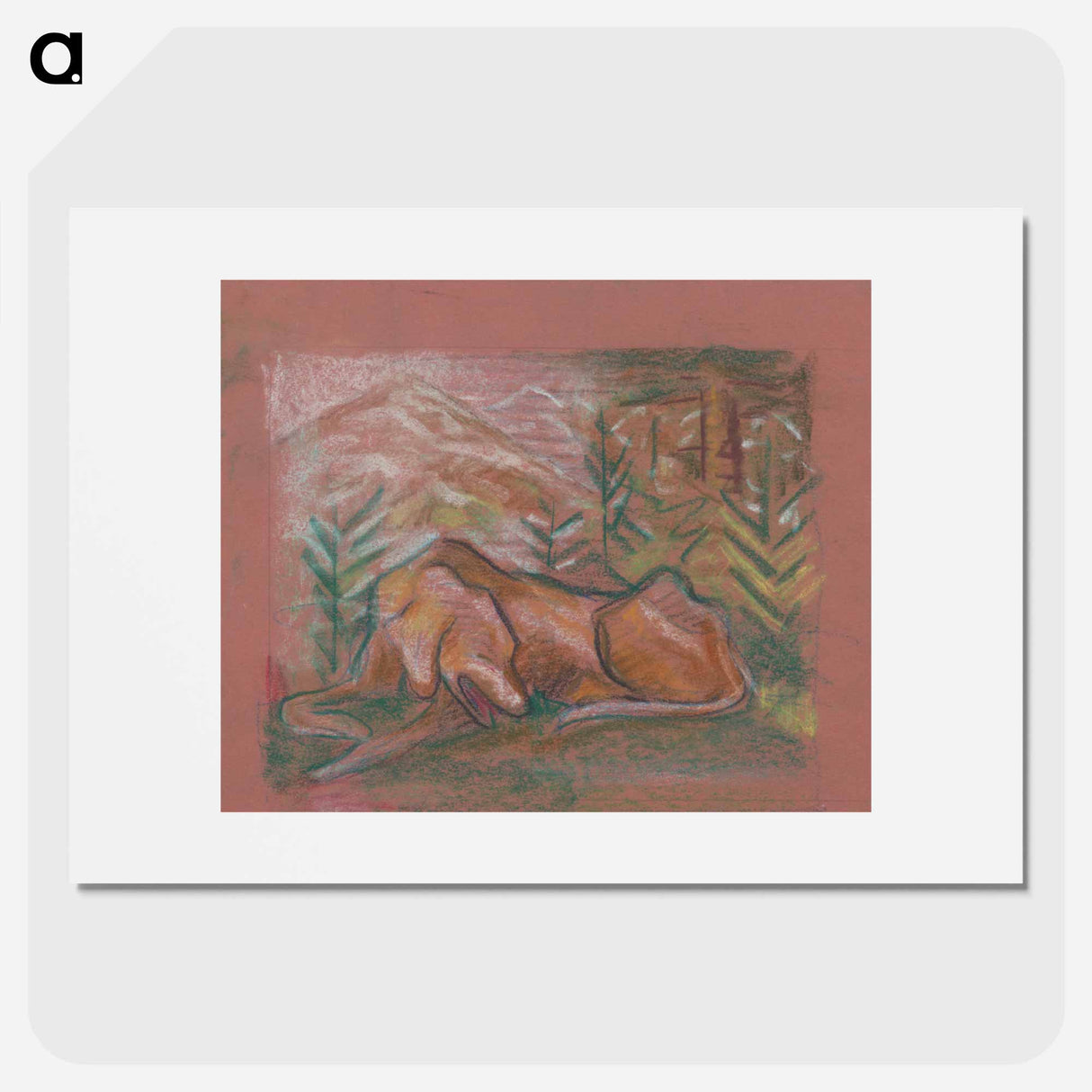 Dog in the woods - アーノルド ピーター ワイズ クビンチャン Poster.