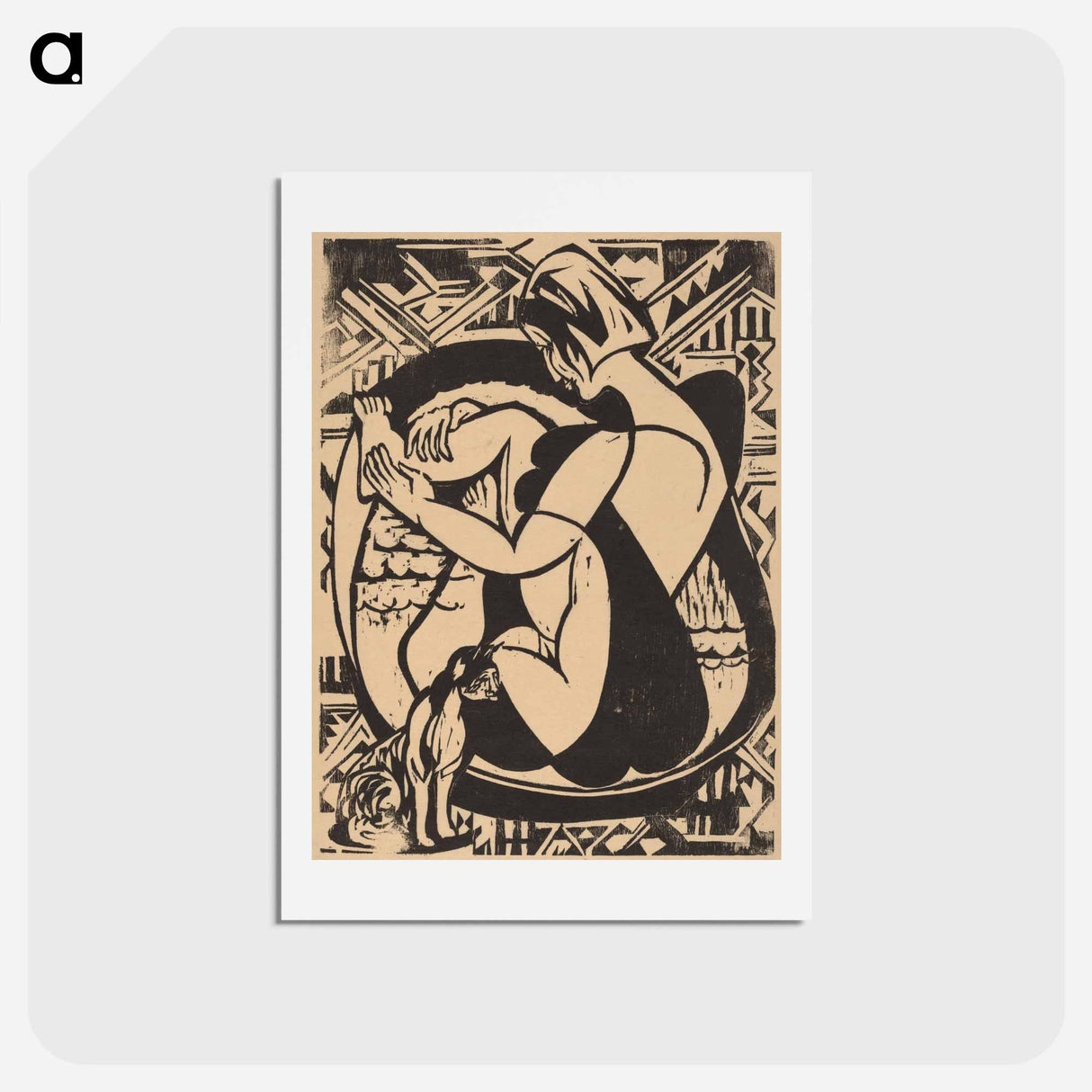 アートポストカード-Woman in the Bathtub - エルンスト ルートヴィヒ キルヒナー Postcard.
