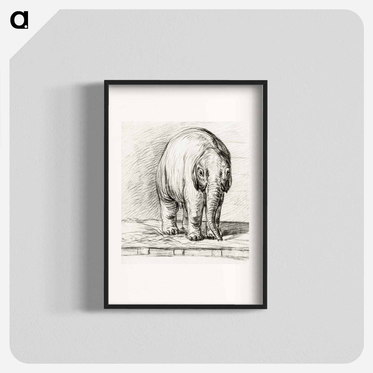 Standing elephant - ジャン ベルナール Poster.