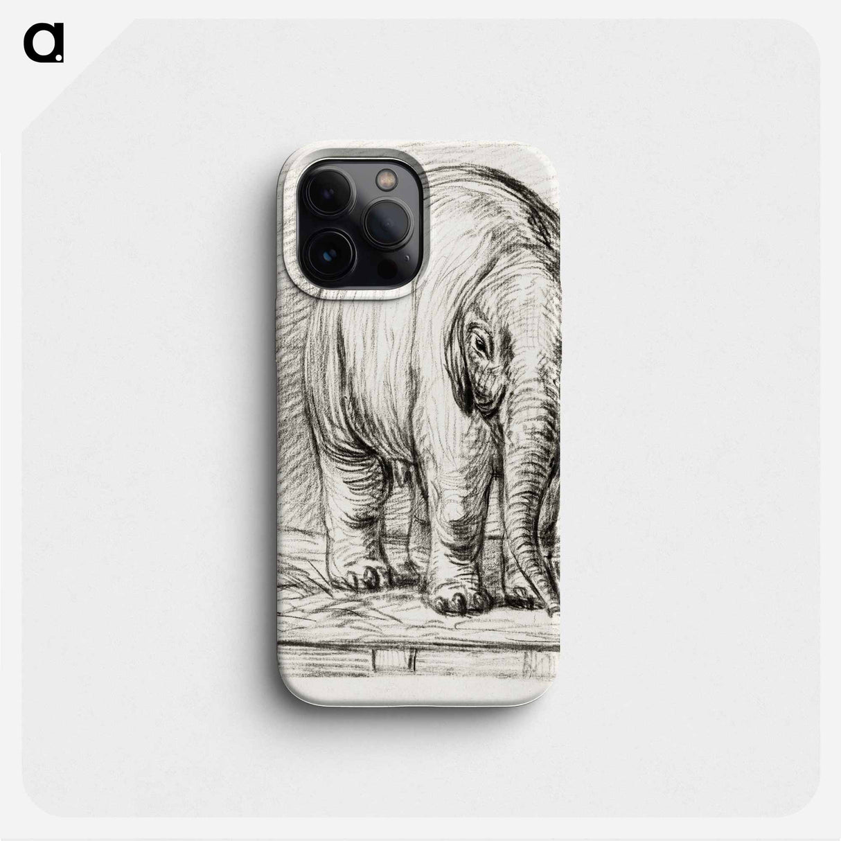 Standing elephant - ジャン ベルナール Phone Case.
