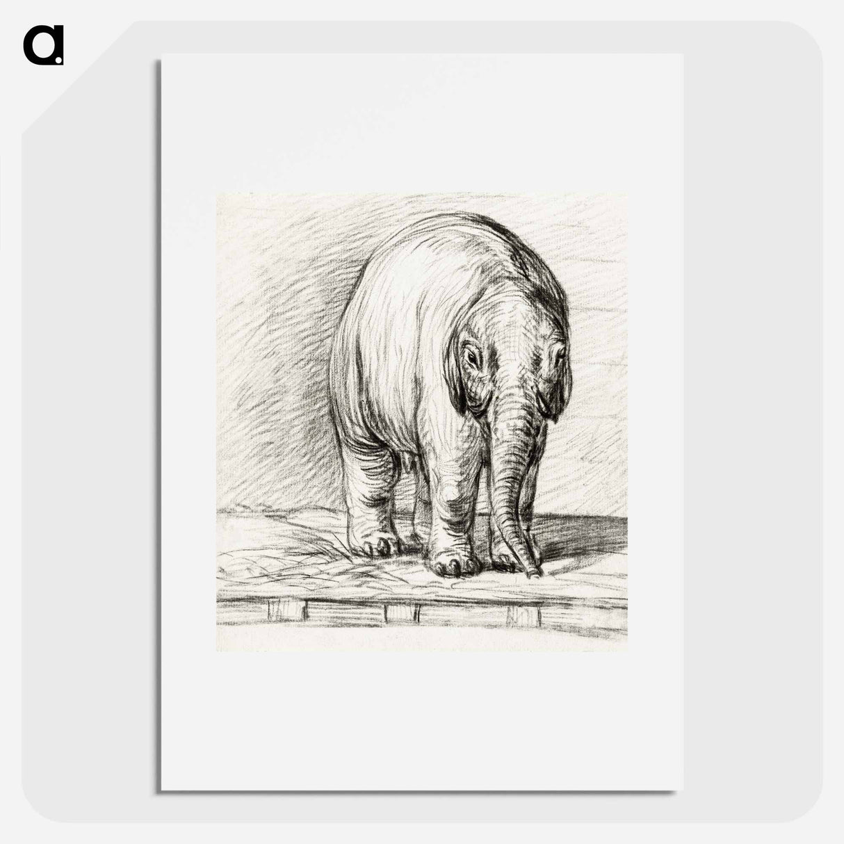 Standing elephant - ジャン ベルナール Poster.