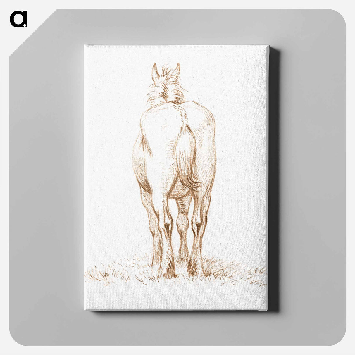 アートパネル-Standing horse - ジャン ベルナール Canvas.