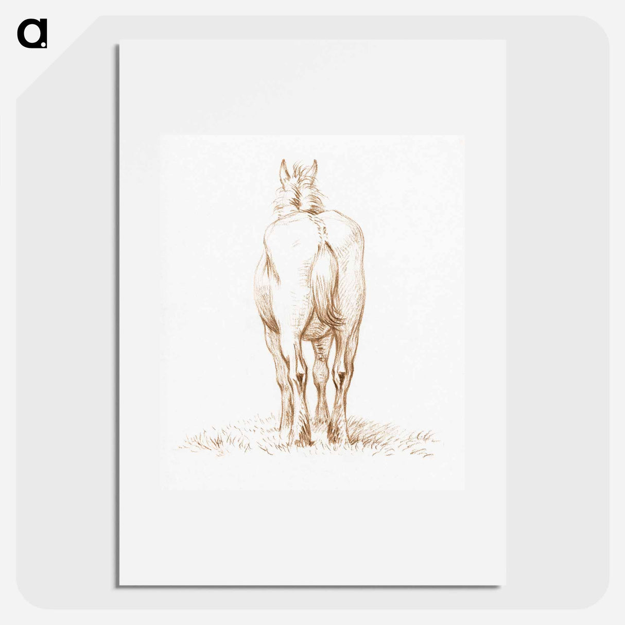 Standing horse - ジャン ベルナール Poster.