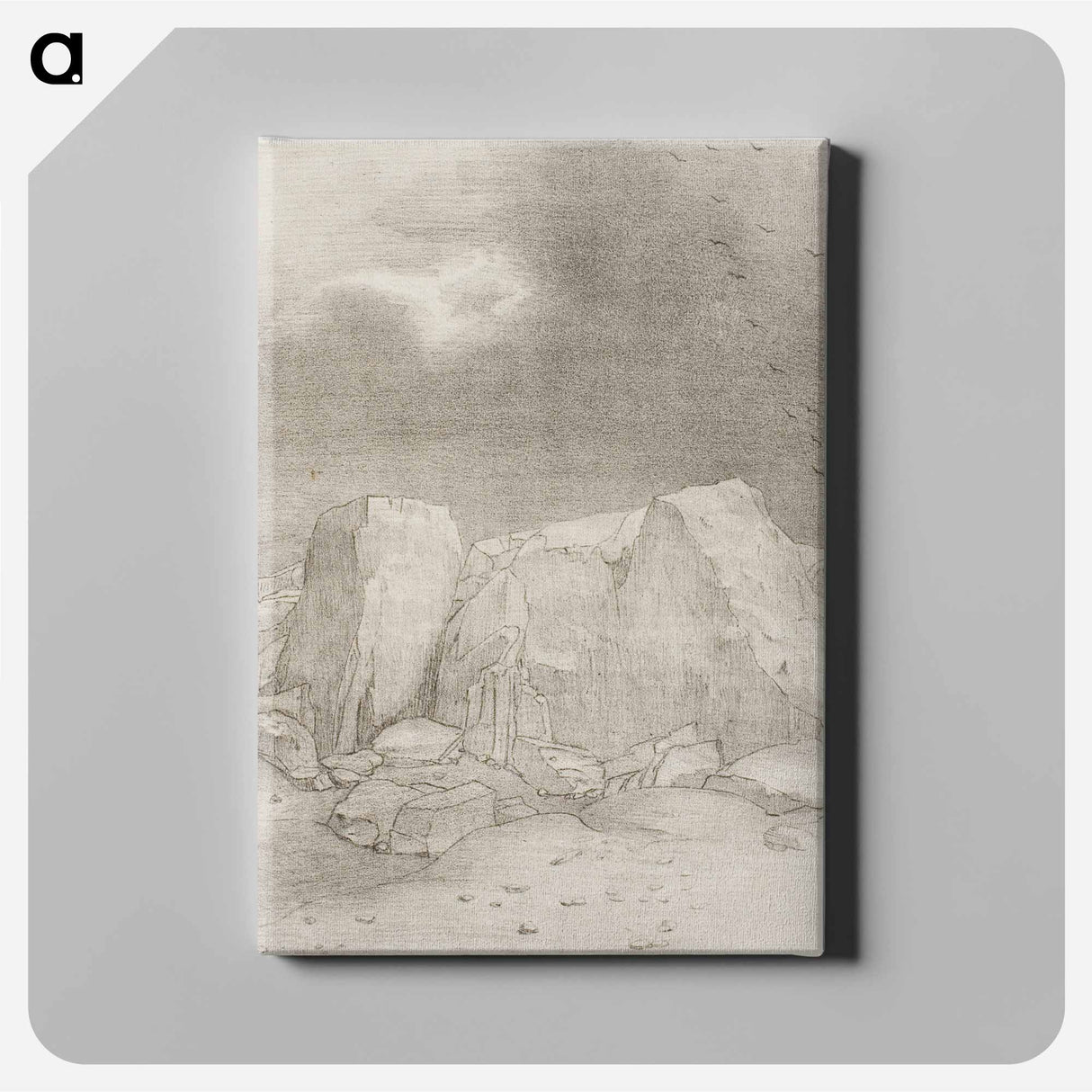 アートパネル-And He Discerns an Arid, Knoll-Covered Plain - オディロン ルドン Canvas.