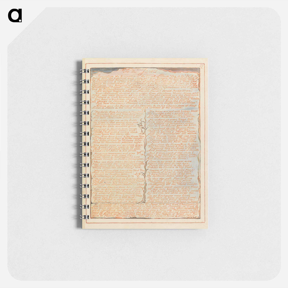 Jerusalem, Plate 27, "To the Jews...." - ウィリアム ブレイク Memo.