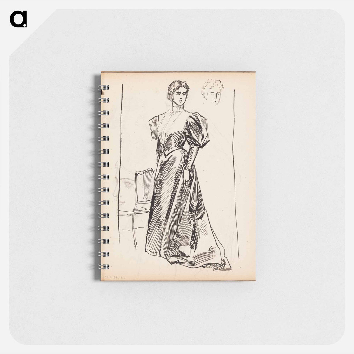 Nainen ja tuoli, kasvoja - アルバート エーデルフェルト Memo.