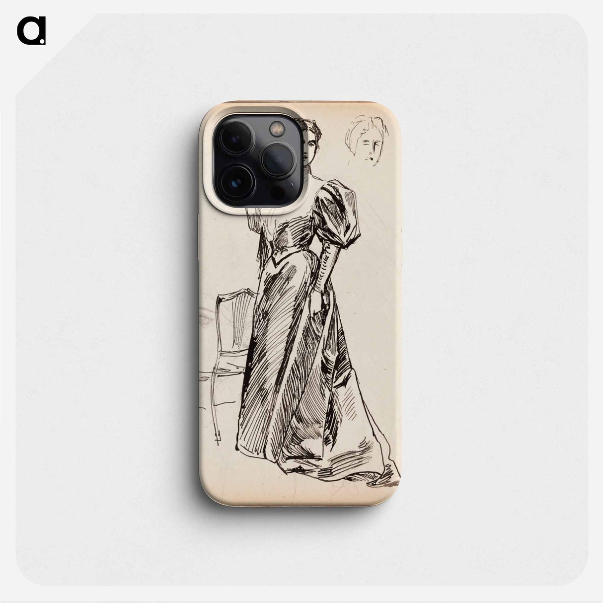 Nainen ja tuoli, kasvoja - アルバート エーデルフェルト Phone Case.