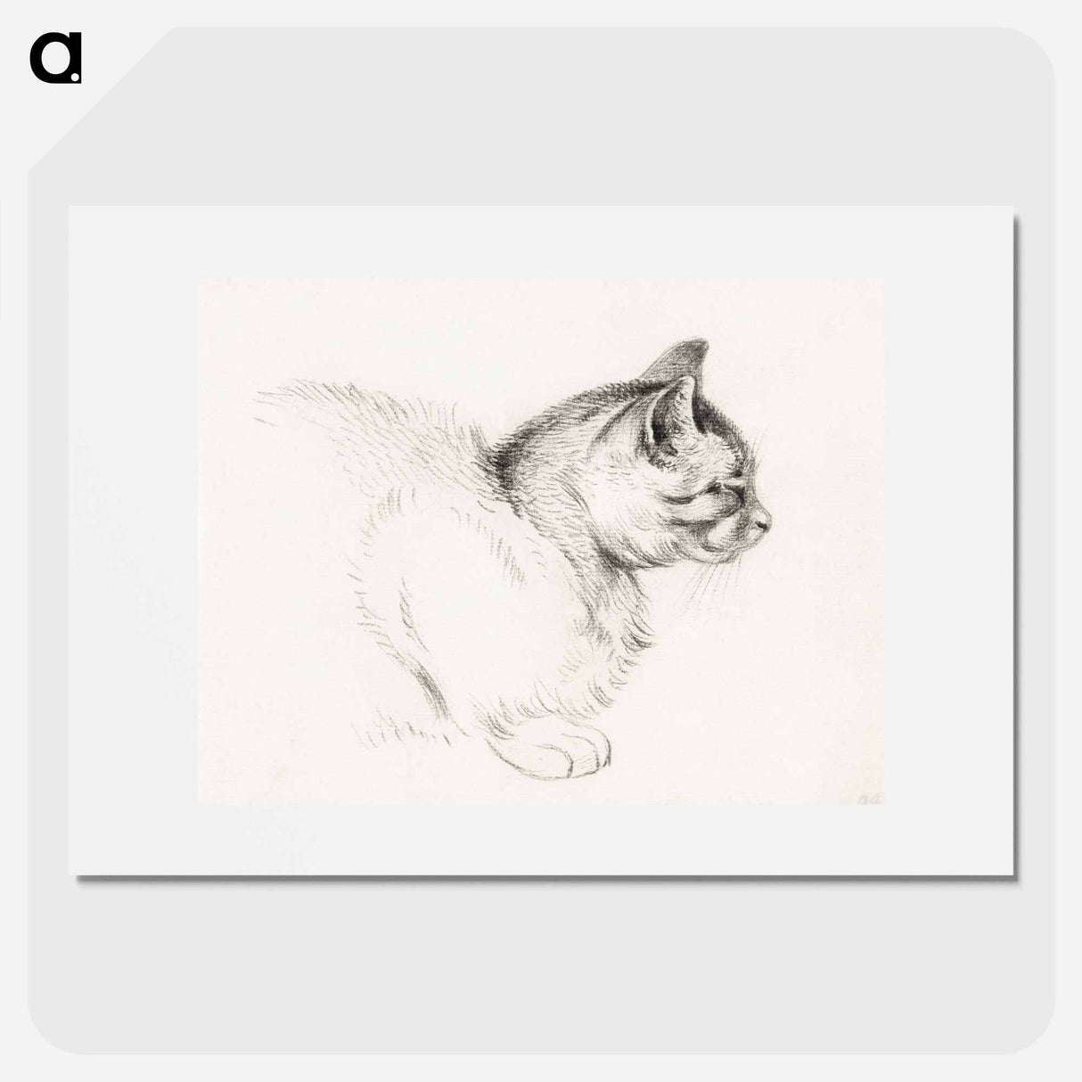 Sketch of a cat - ジャン ベルナール Poster.