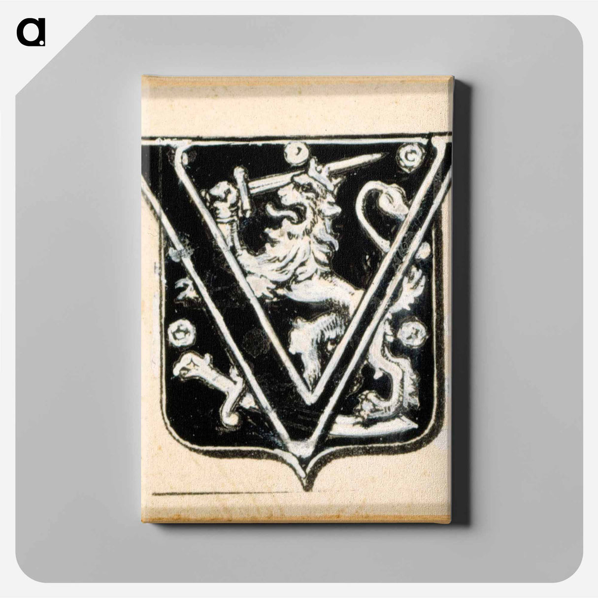 Vänrikki stool -runon alkukirjain v - アルバート エーデルフェルト Canvas.