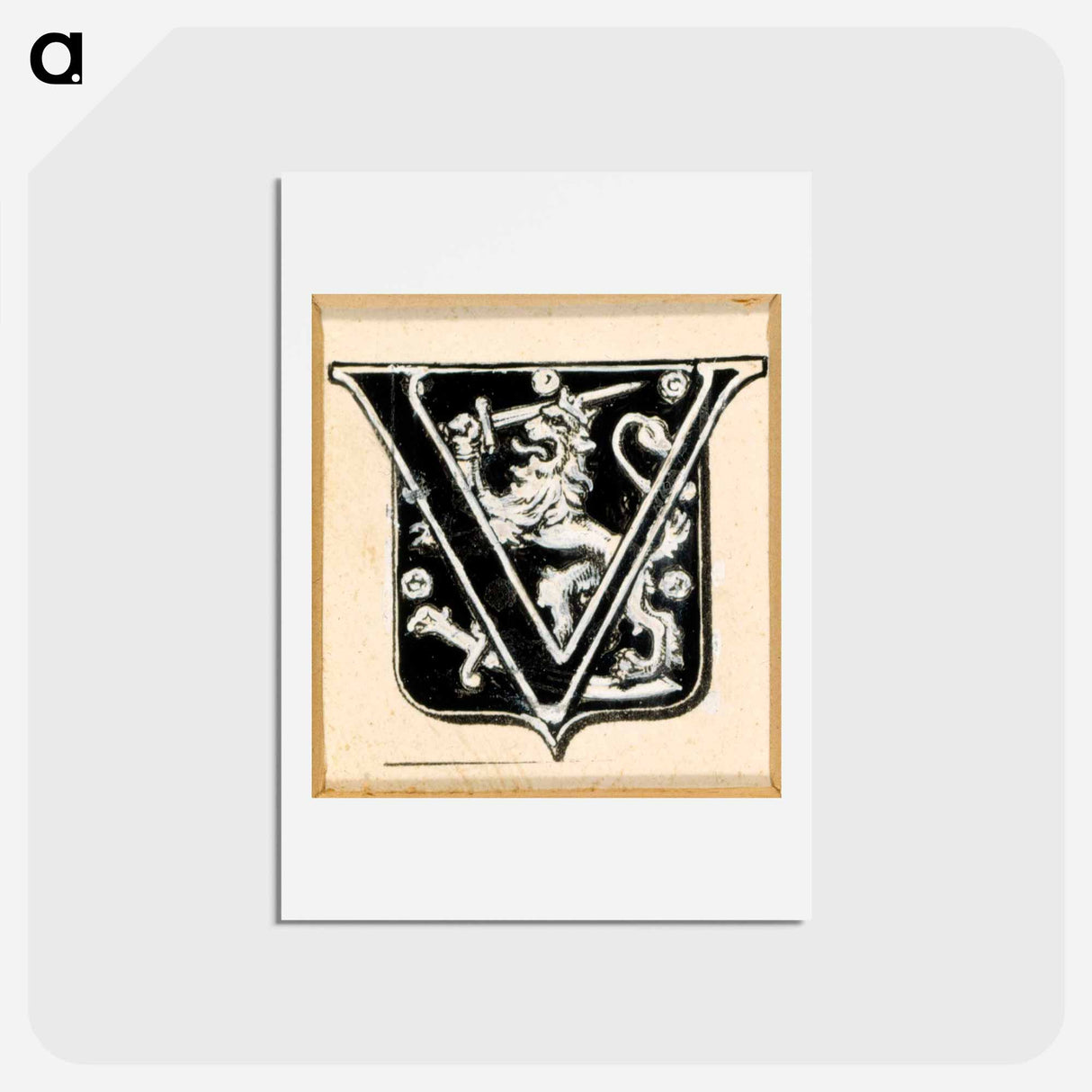 Vänrikki stool -runon alkukirjain v - アルバート エーデルフェルト Postcard.