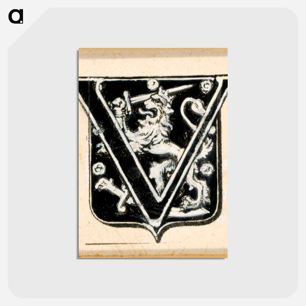 Vänrikki stool -runon alkukirjain v - アルバート エーデルフェルト Postcard.