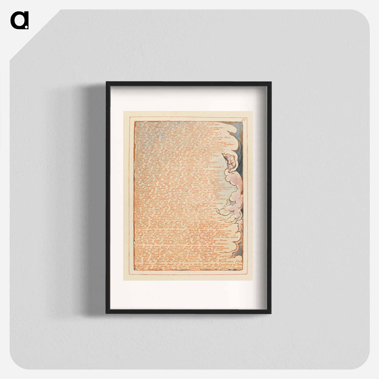 Jerusalem, Plate 83, "Corruptibility appears upon thy limbs...." - William Blake Poster.