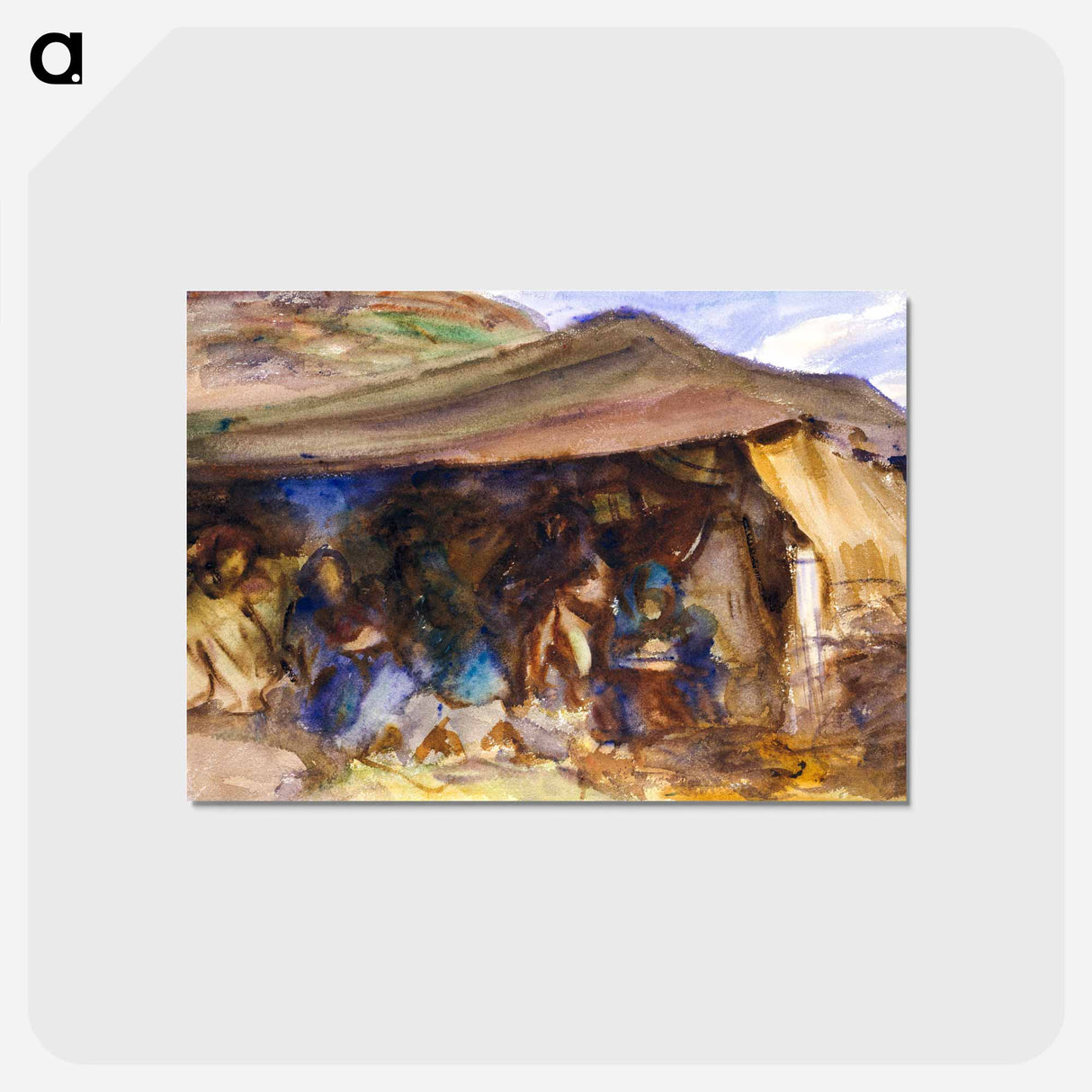 アートポストカード-Bedouin Tent - ジョン シンガー サージェント Postcard.