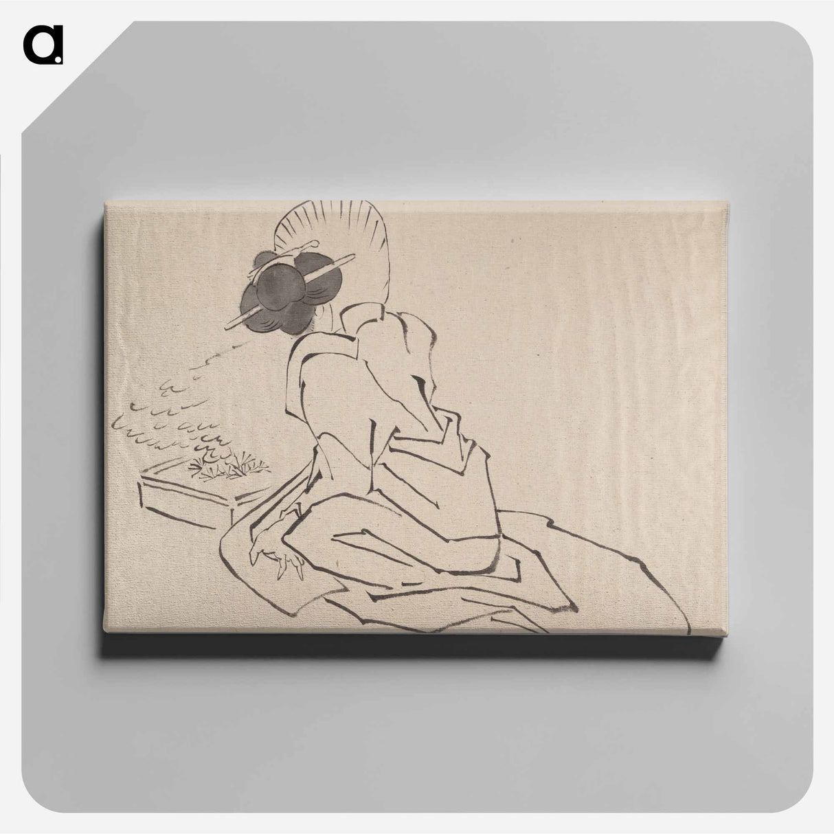 アートパネル-Katsushika Hokusai’s Japanese woman. Album of Sketches - 葛飾 北斎 Canvas.