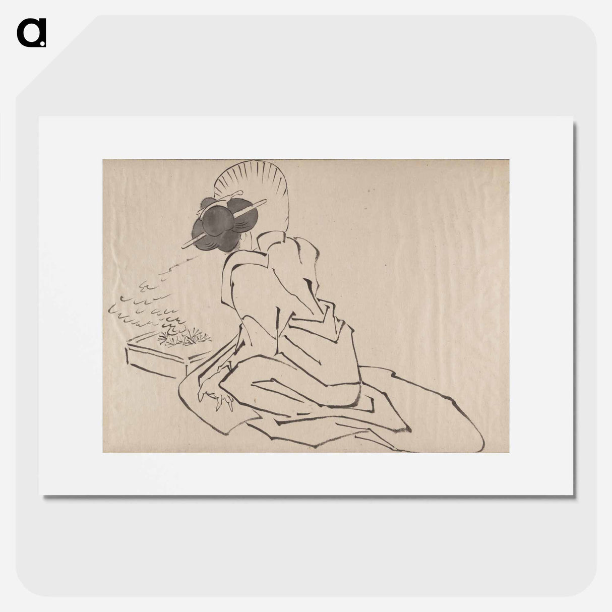 アートポスター-Katsushika Hokusai’s Japanese woman. Album of Sketches - 葛飾 北斎 Poster.
