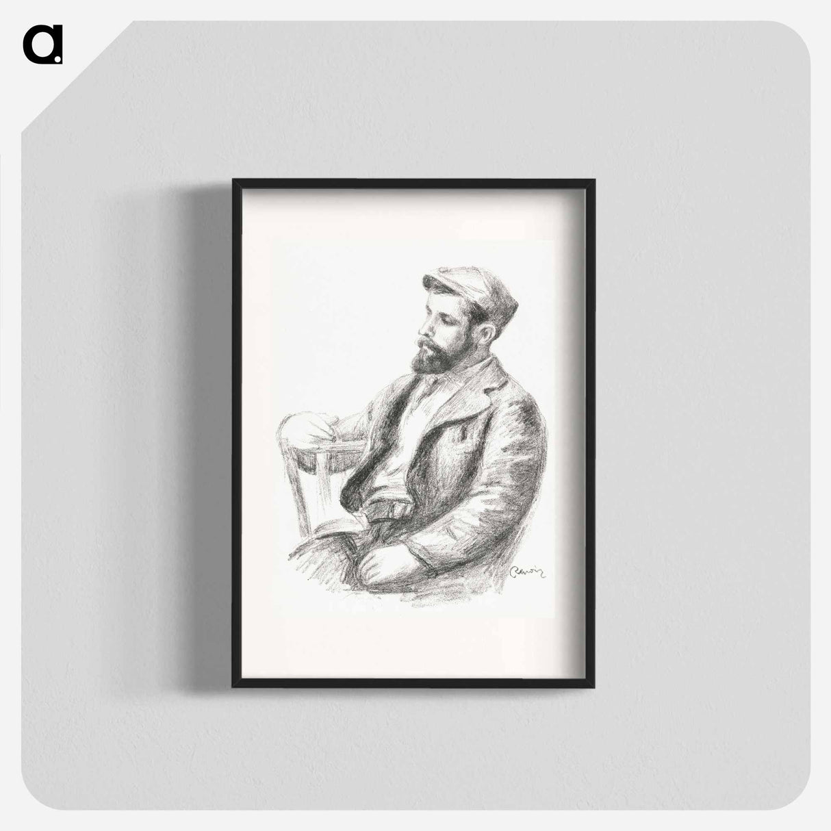 Portrait of Louis Valtat - Pierre-Auguste Renoir Poster.