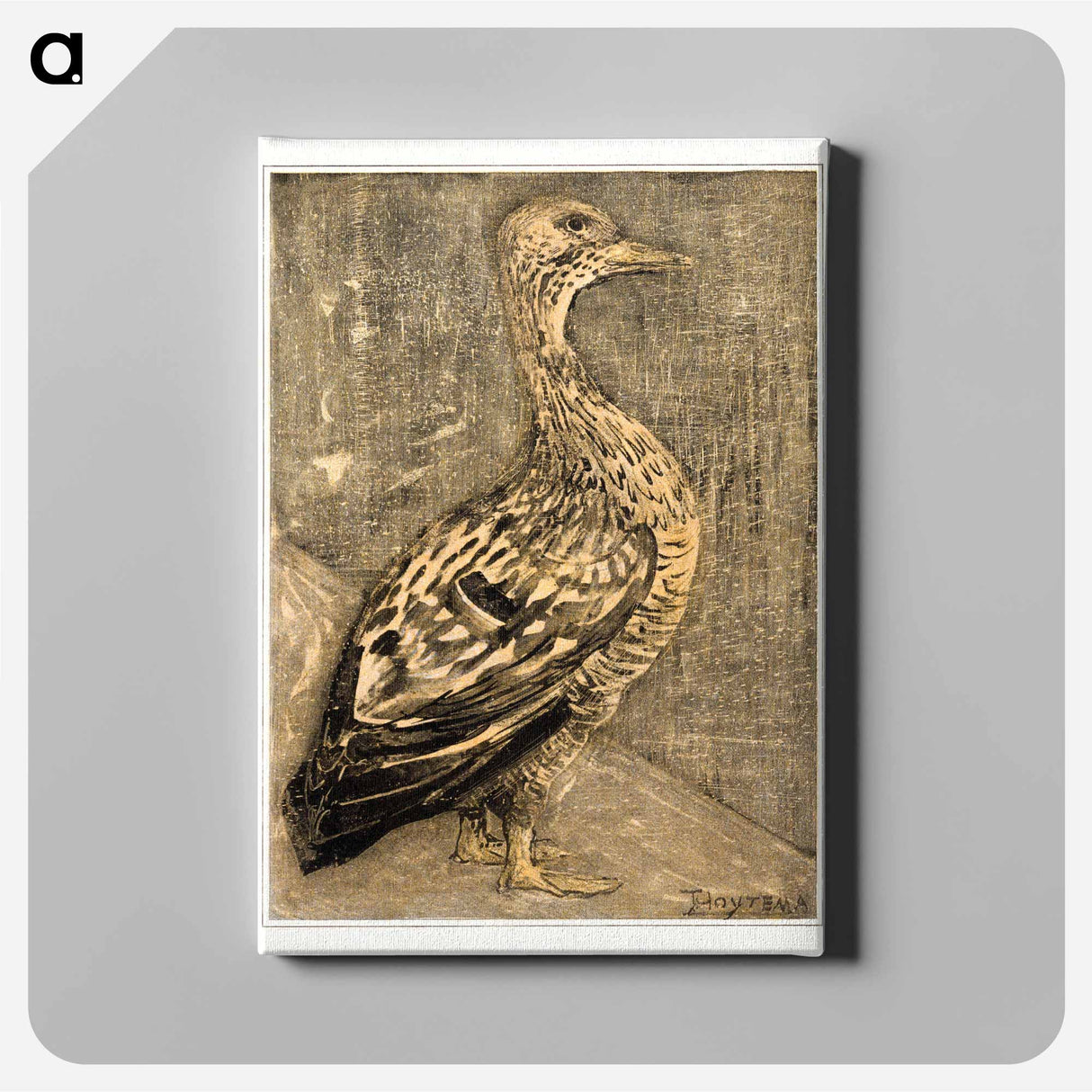 Staande eend - Theo van Hoytema Canvas.