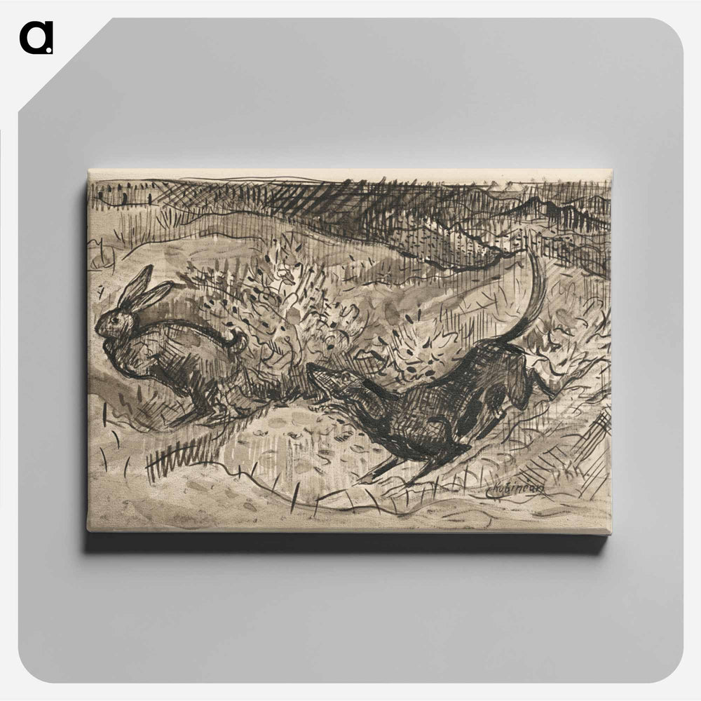Hunting scene - アーノルド ピーター ワイズ クビンチャン Canvas.