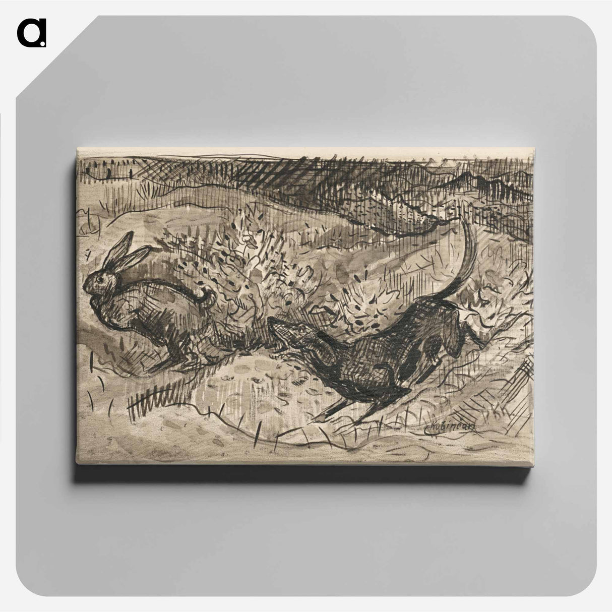 Hunting scene - アーノルド ピーター ワイズ クビンチャン Canvas.