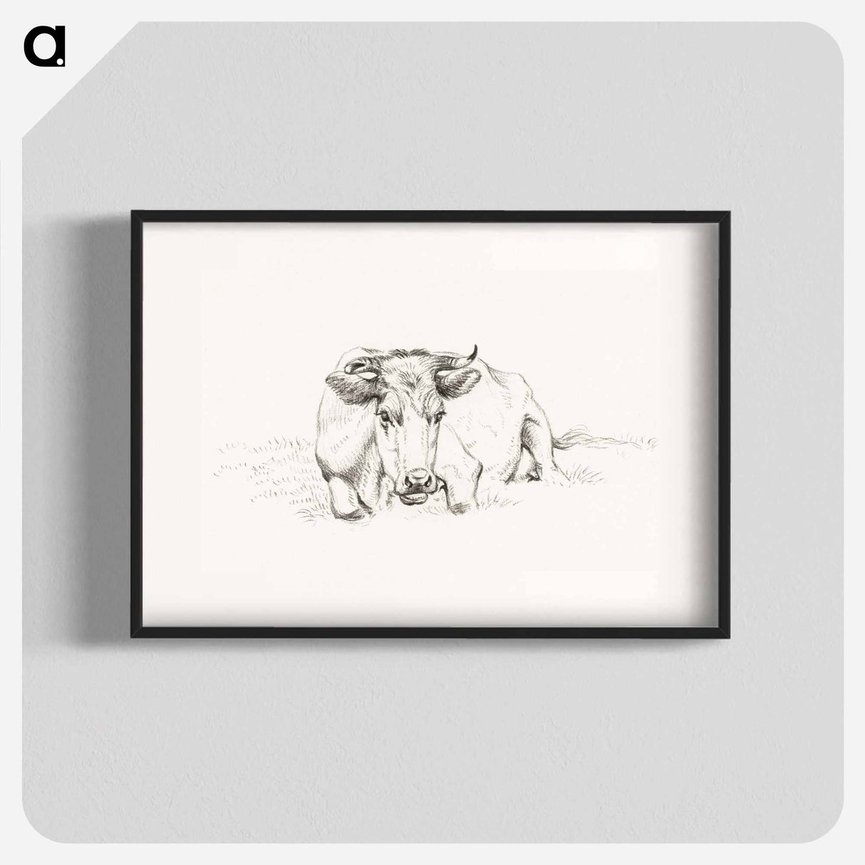 Lying cow - ジャン ベルナール Poster.