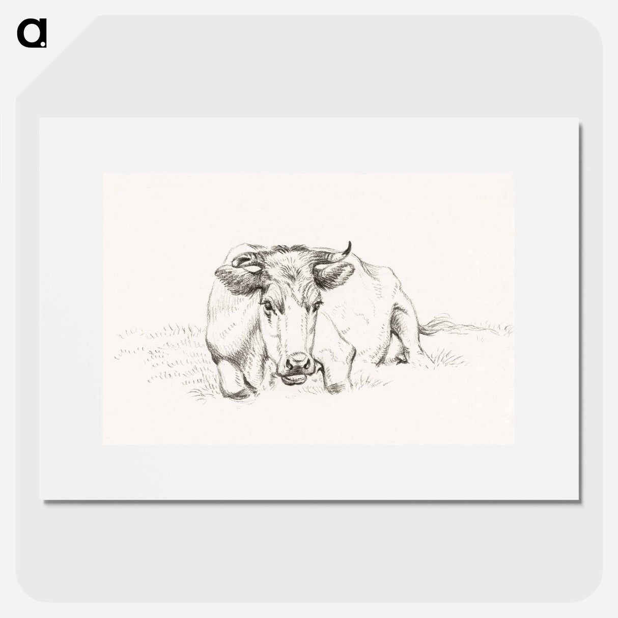 Lying cow - ジャン ベルナール Poster.