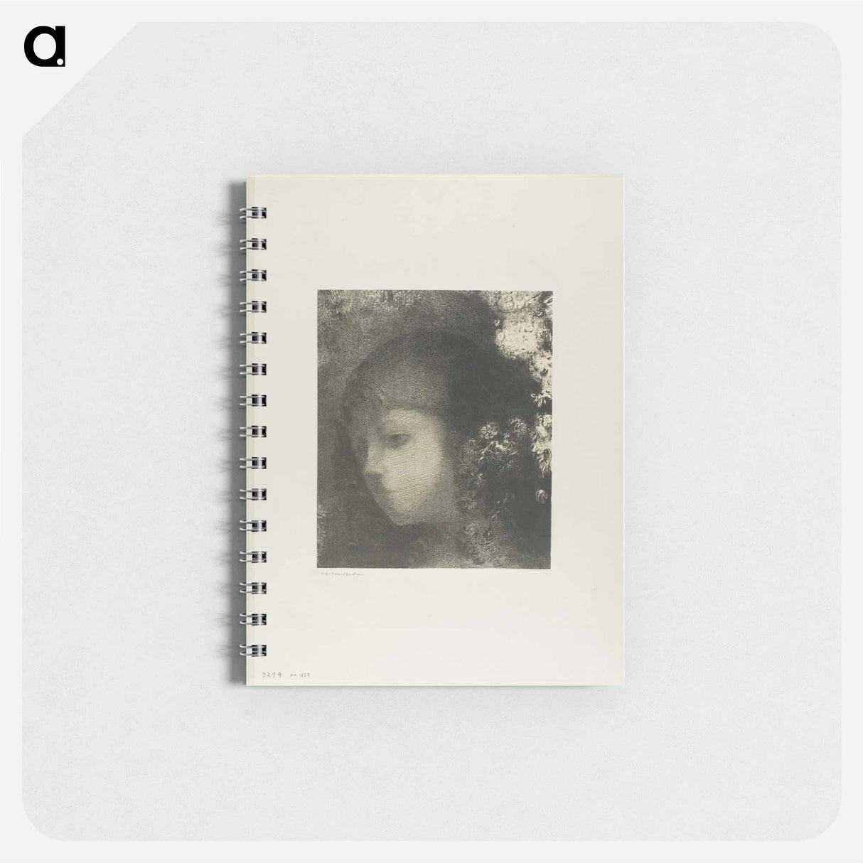 Child's Head With Flowers - オディロン ルドン Memo.