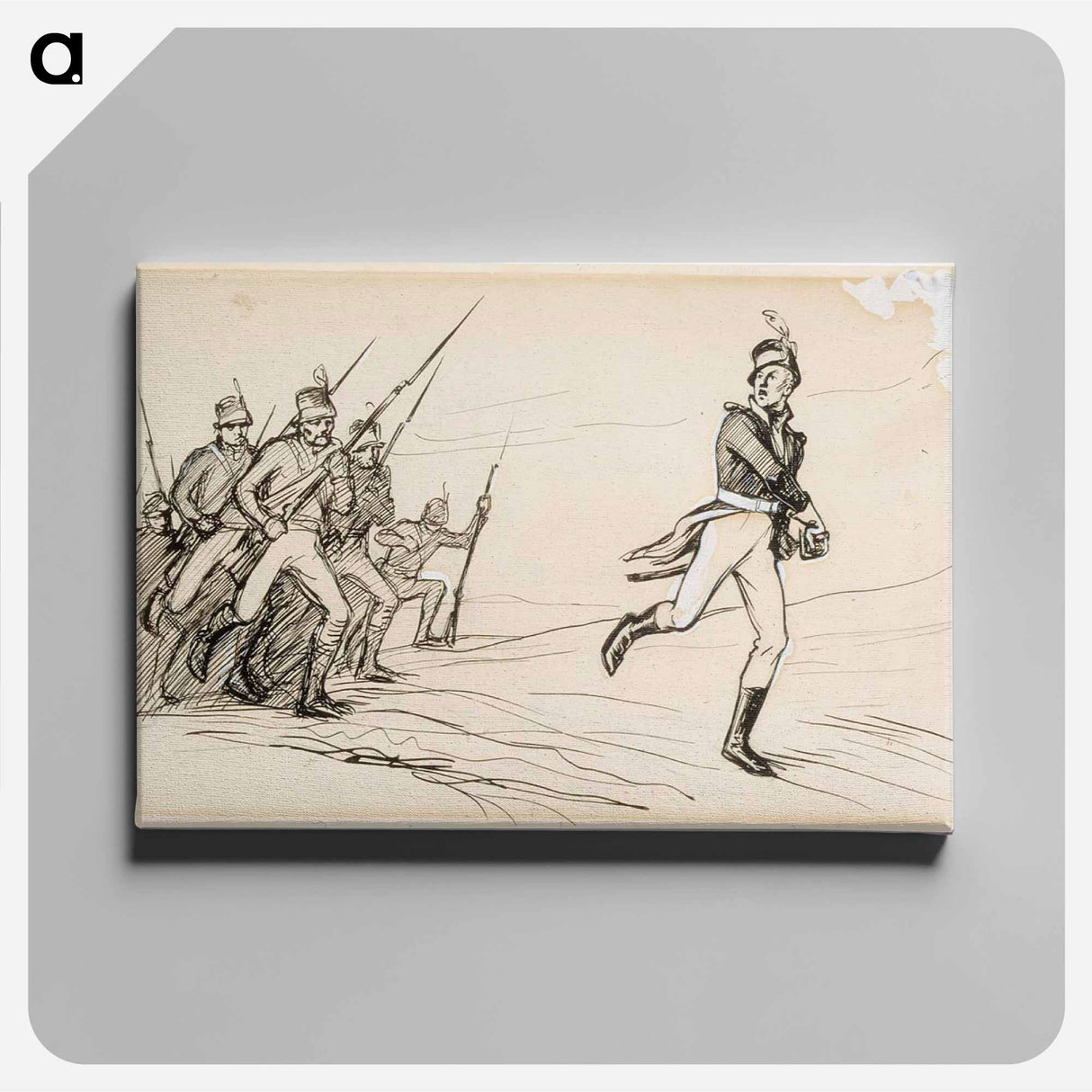 "hei vaasan poikani eespäin!" luutnantti ziden -runon alkuvinjetti - アルバート エーデルフェルト Canvas.