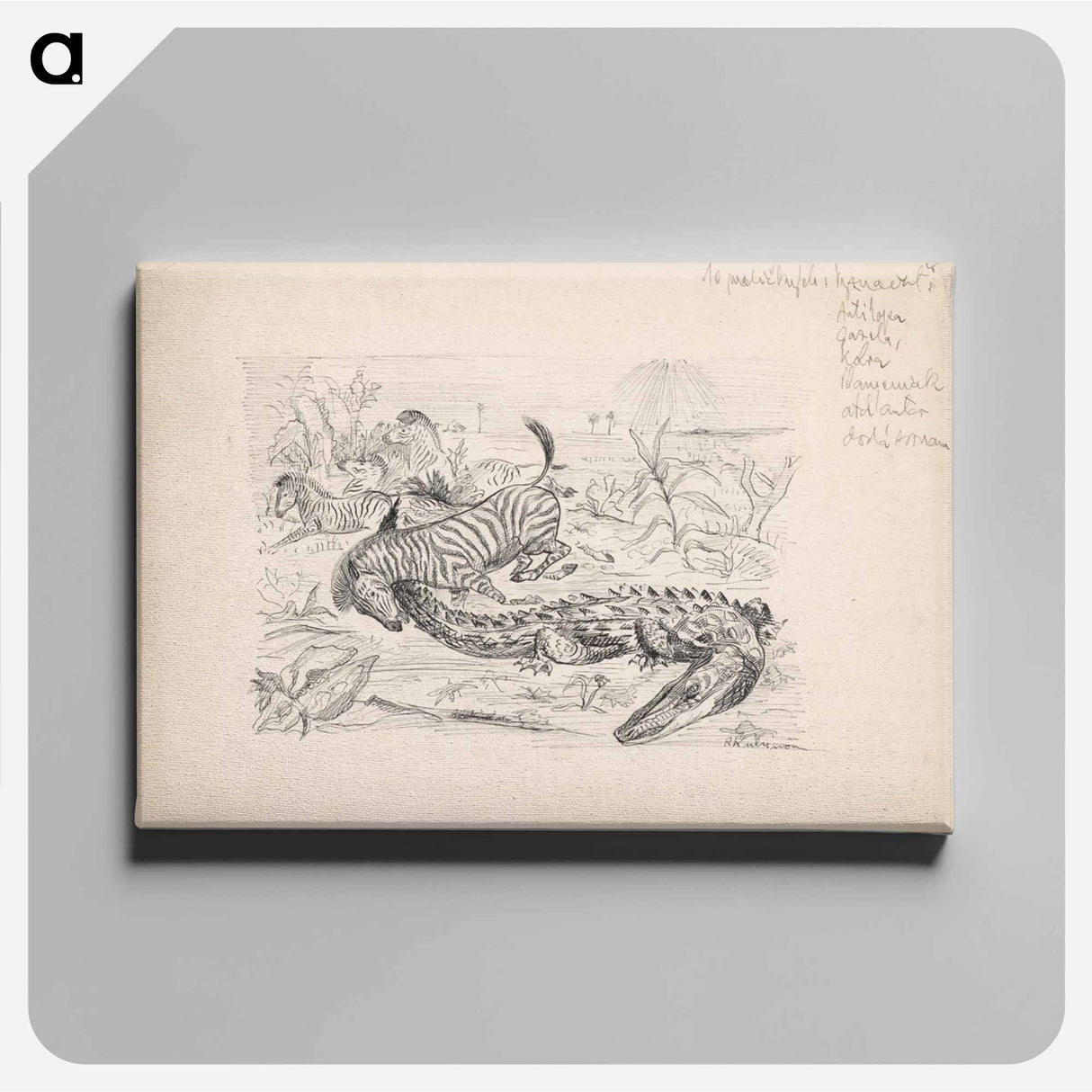 アートパネル-African animals - アーノルド ピーター ワイズ クビンチャン Canvas.