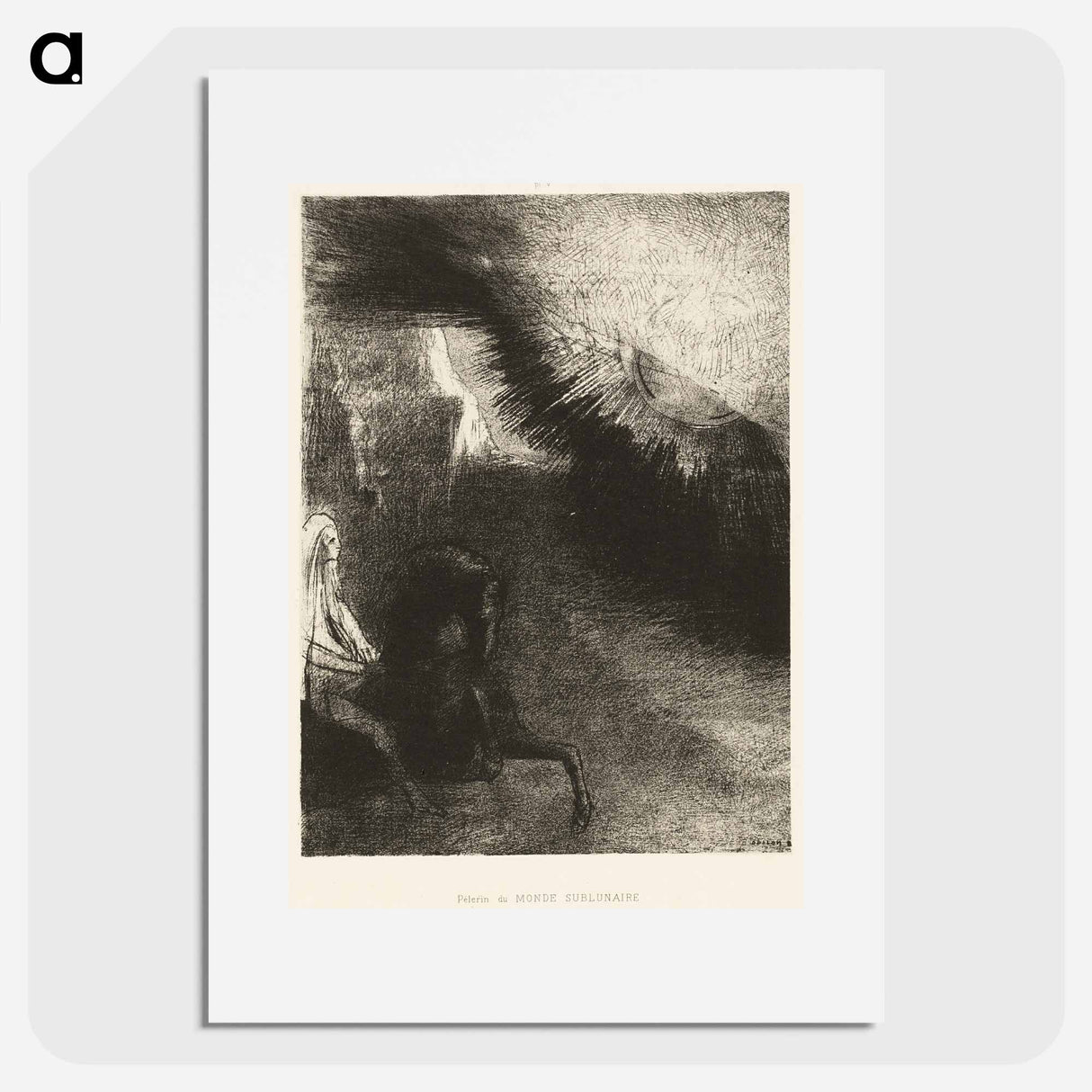 Pilgrim of the Sublunary World - オディロン ルドン Poster.