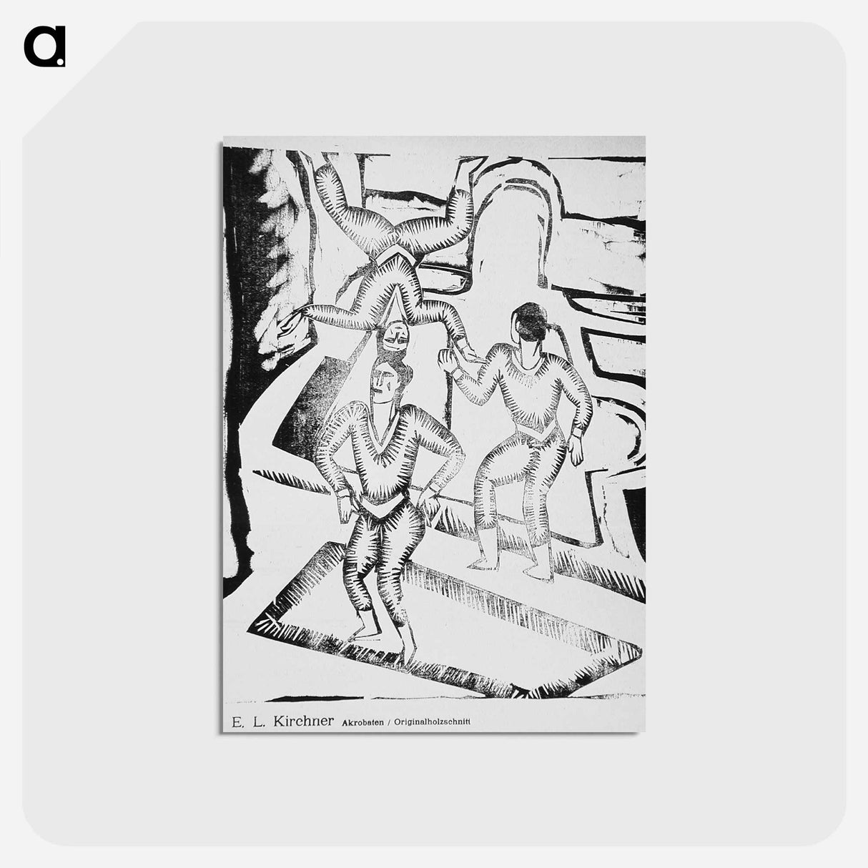アートポストカード-Acrobats - エルンスト ルートヴィヒ キルヒナー Postcard.