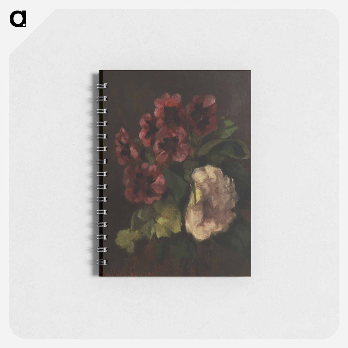 アートメモ帳-Bouquet of flowers - ギュスターヴ クールベ Memo.