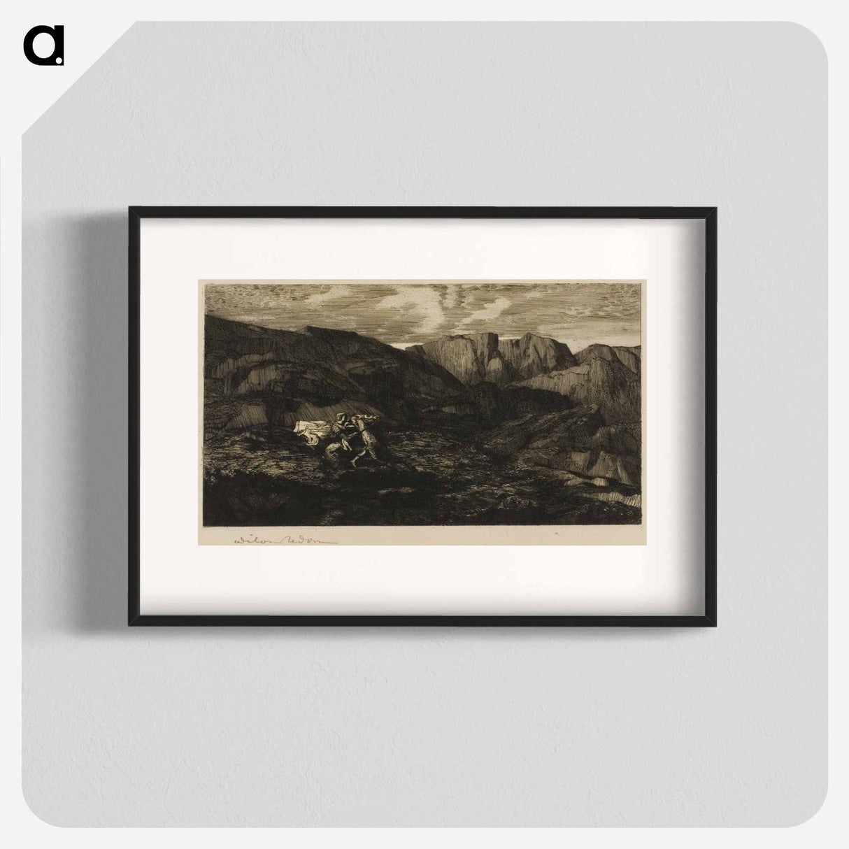 Fear - オディロン ルドン Poster.