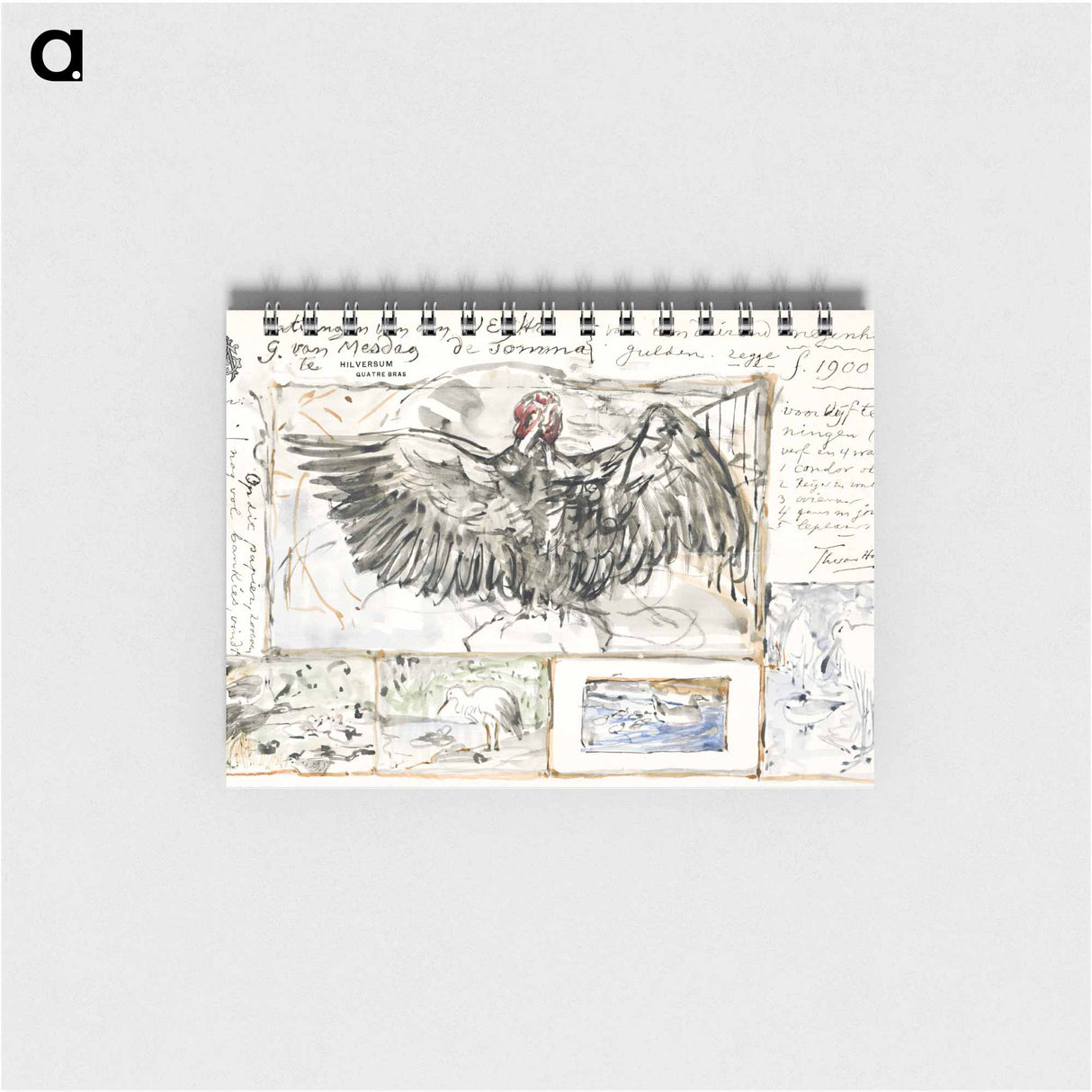 Vijf schetsen naar werken van vogels - テオ ヴァン ホイテマ Memo.