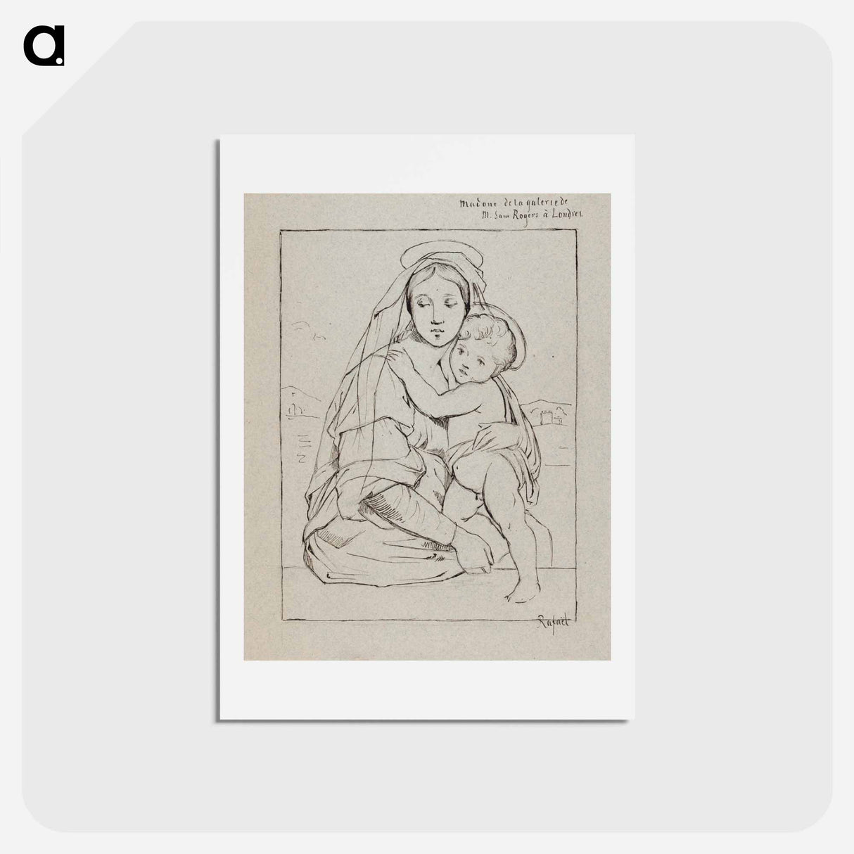 Madonna ja lapsi - アルバート エーデルフェルト Postcard.