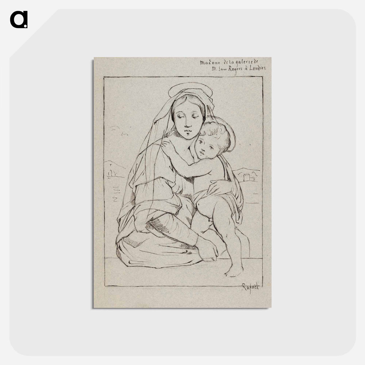 Madonna ja lapsi - アルバート エーデルフェルト Postcard.