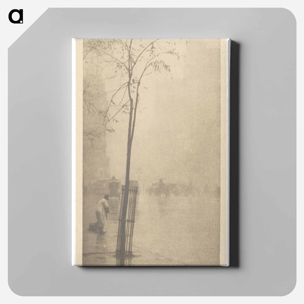 Spring Showers - The Street-Cleaner - アルフレッド スティーグリッツ Canvas.
