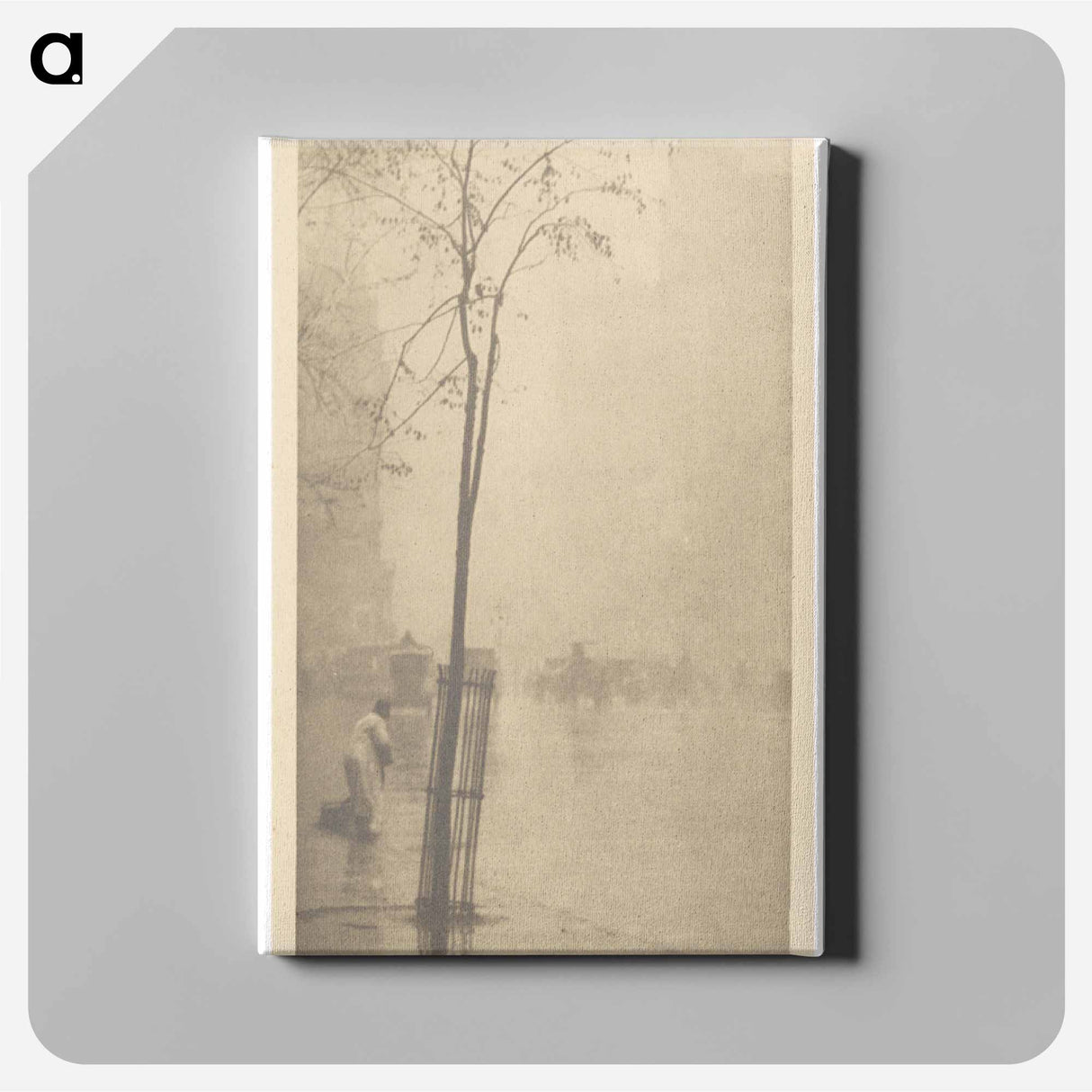 Spring Showers - The Street-Cleaner - アルフレッド スティーグリッツ Canvas.