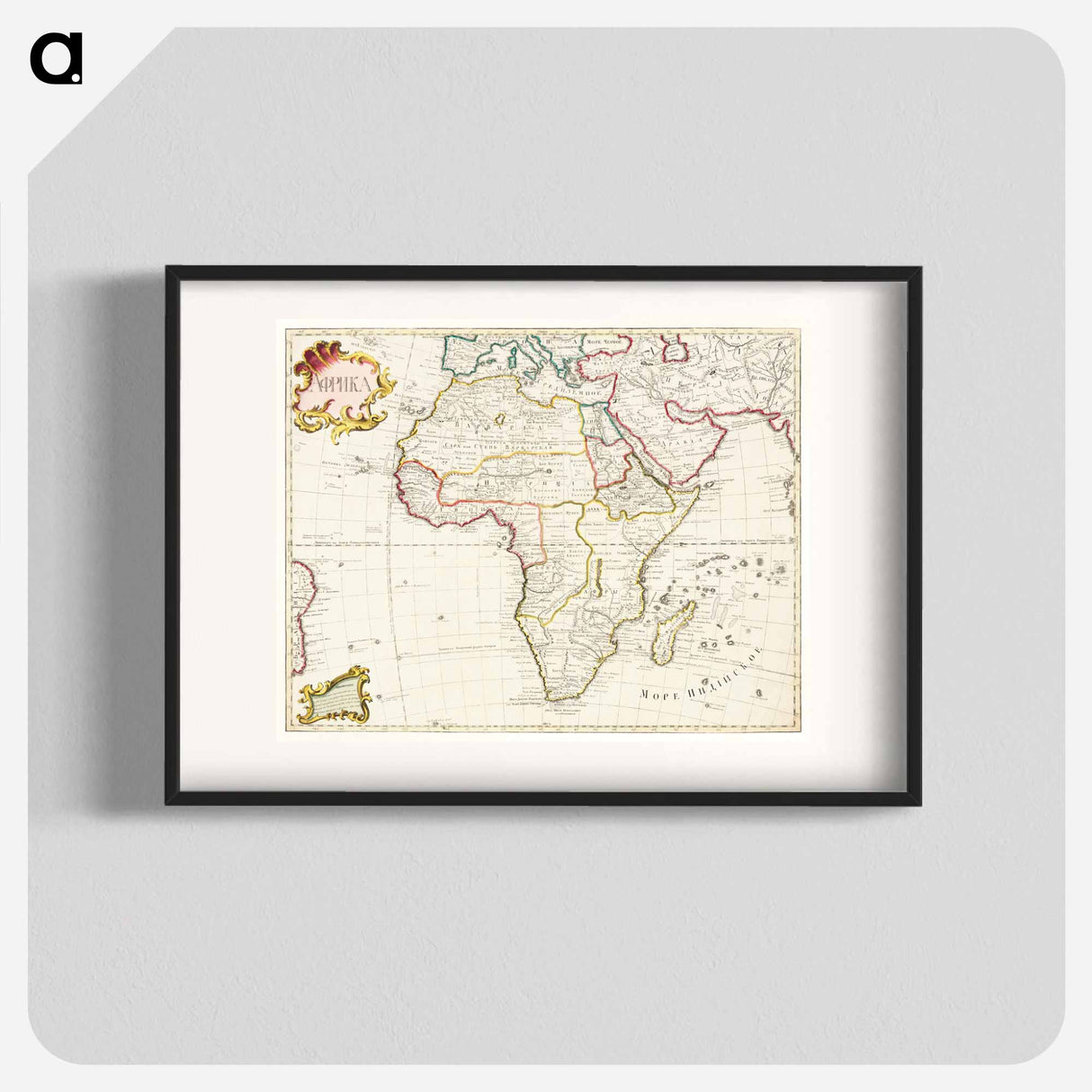 Map of Africa - アンティーク地図 Poster.