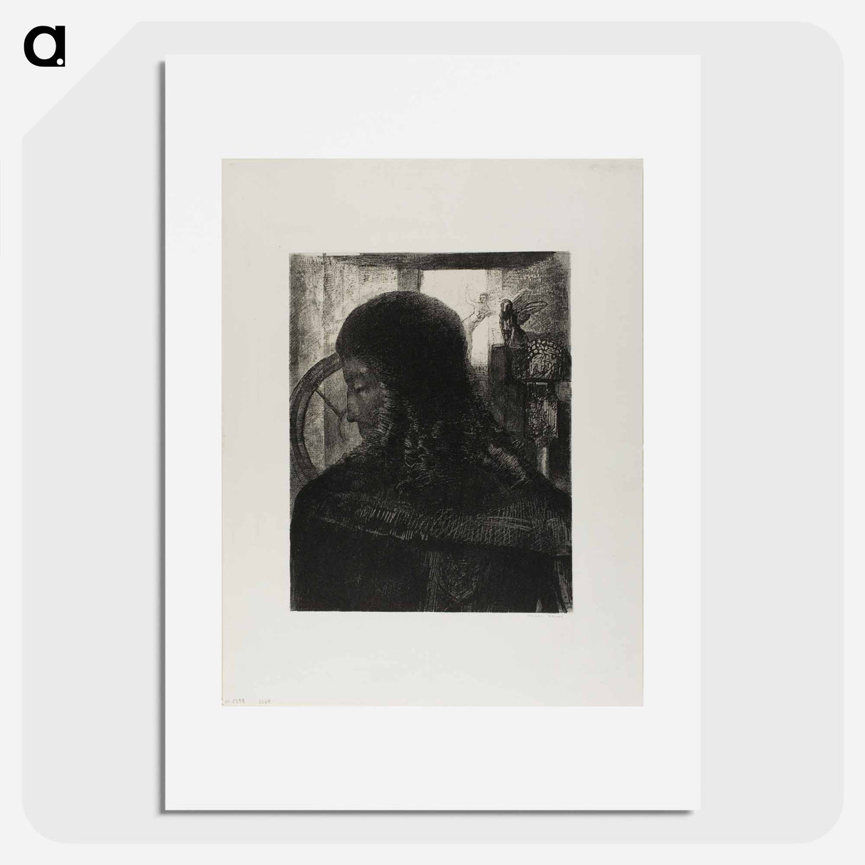 Old Knight - オディロン ルドン Poster.