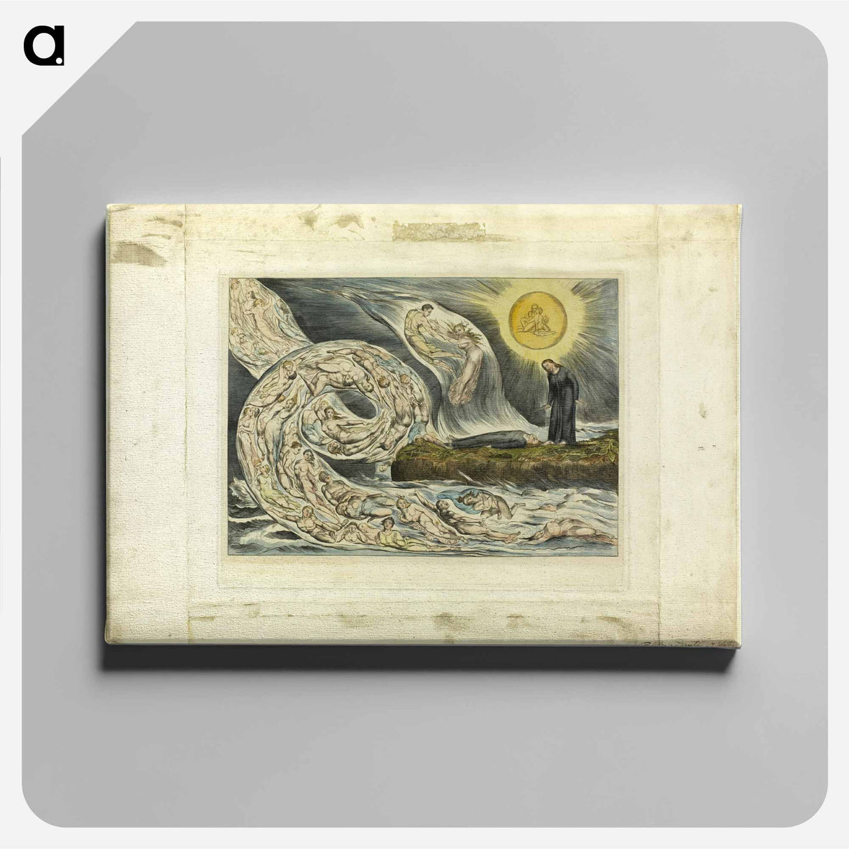 The Circle of the Lustful: Paolo and Francesca. Inferno, canto V - William Blake Canvas.
